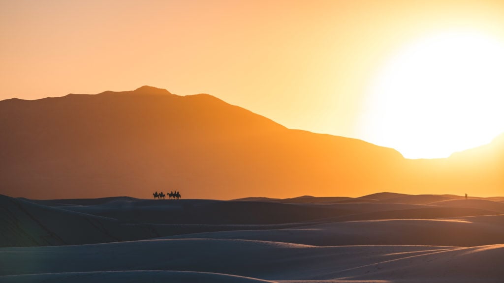Silhouette in White Sands National Park